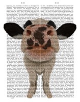 Nosey Cow 1 Book Print Fine Art Print