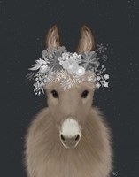 Donkey White Flowers Fine Art Print