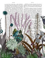 Wildflower Bloom, Snail Bird Book Print Fine Art Print