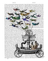 Bird Boat Book Print Fine Art Print