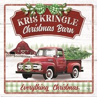 Kris Kringle Christmas Barn Fine Art Print