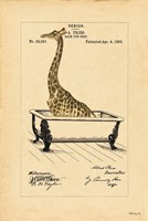 Giraffe in Tub Fine Art Print