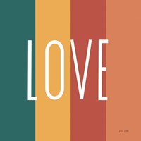 Love Rainbow Retro Fine Art Print