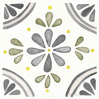 Garden Getaway Tile I Gray Green Fine Art Print
