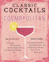 Classic Cocktails Cosmopolitan Pink Fine Art Print