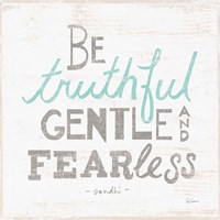 Be Truthful Gray Fine Art Print
