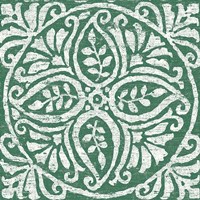 Amadora Dark Green Tile IV Fine Art Print