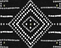 Daisy Dots Tile VI Black Fine Art Print