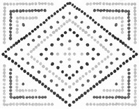 Daisy Dots Tile II Black Fine Art Print