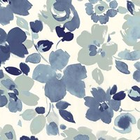 Soft Blue Florals III Framed Print