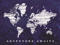 Adventure Awaits Map Fine Art Print