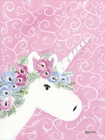Floral Unicorn II Fine Art Print
