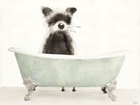 Vintage Tub with Racoon Fine Art Print