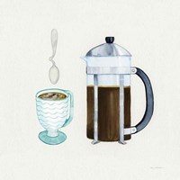 Coffee Break VIII Tan Framed Print