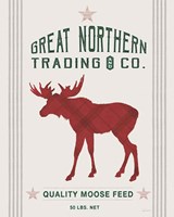 Northern Trading Moose Feed Framed Print