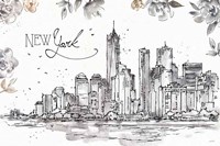 Skyline Sketches I Fine Art Print