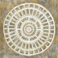 Neutral Textured Medallion Fine Art Print