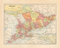 Map of Ontario Fine Art Print