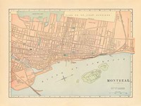 Map of Montreal Fine Art Print