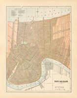 Map of New Orleans Fine Art Print