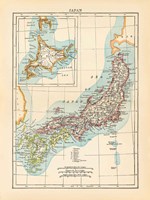 Map of Japan Fine Art Print