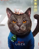Cat Uber Fine Art Print