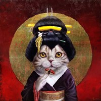 Kyoto Kitty Fine Art Print