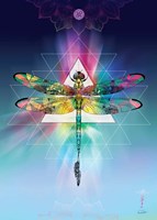 Cosmic Dragonfly Fine Art Print