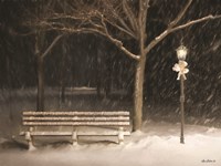 Snowy Bench Fine Art Print