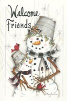Welcome Friends Snowmen Fine Art Print