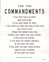 The Ten Commandments Framed Print