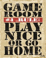 Game Room #1 Rule Fine Art Print