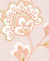 Flora Chinoiserie VI Textured Terra Fine Art Print