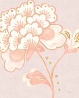 Flora Chinoiserie IV Textured Terra Fine Art Print