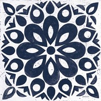 Blue and White Tile III Framed Print