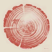 Tree Trunk peach on cream Fine Art Print