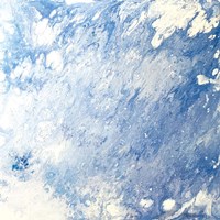 Earth Blues Abstract square Fine Art Print