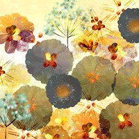 Textured Hedgerow Rust Square Fine Art Print