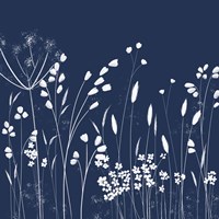 Indigo Flowers II Fine Art Print