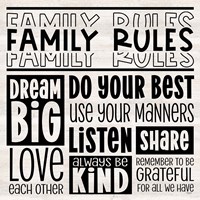 Family Rules I Fine Art Print