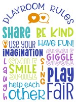 Playroom Rules Portrait Fine Art Print