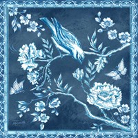 Chinoiserie Tile Blue I Framed Print