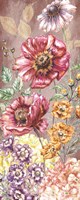 Wildflower Medley Panel Gold II Framed Print
