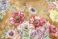 Wildflower Medley Landscape on Rust Fine Art Print