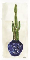 Cacti in Blue Pot 1 Framed Print