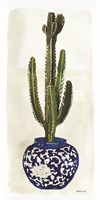Cacti in Blue Pot 2 Framed Print
