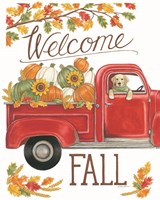 Fall Truck & Lab Fine Art Print