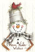 Country Snowman Fine Art Print