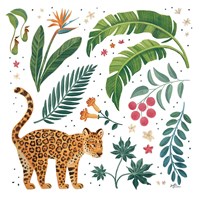 Jungle Love IV White Fine Art Print
