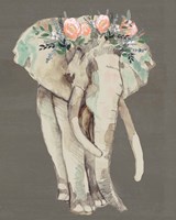 Flower Crown Elephant I Fine Art Print